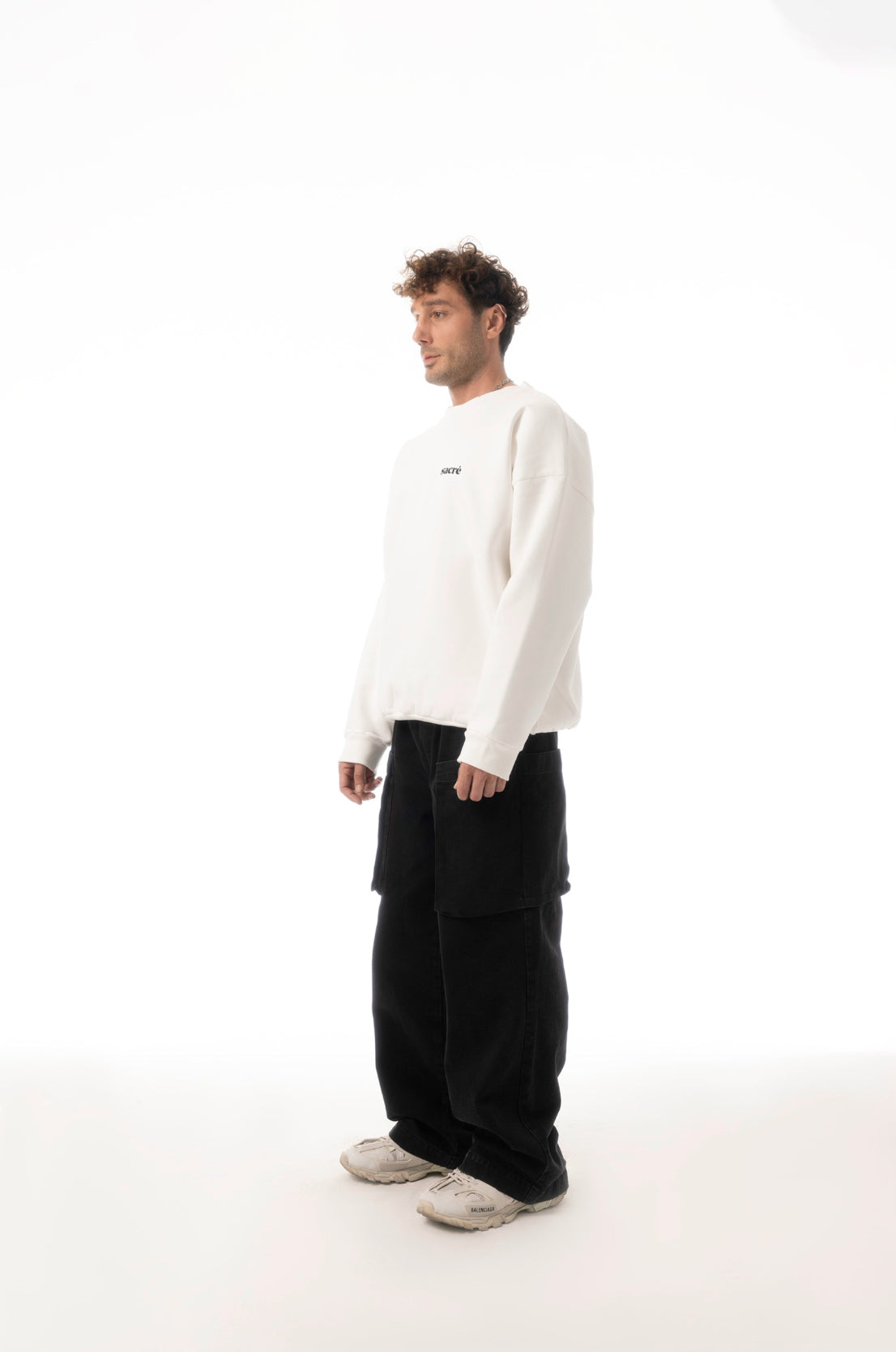 Solid White Sweatshirt