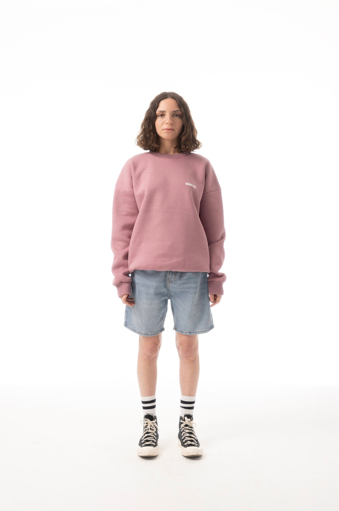 Solid Purple Stone Sweatshirt