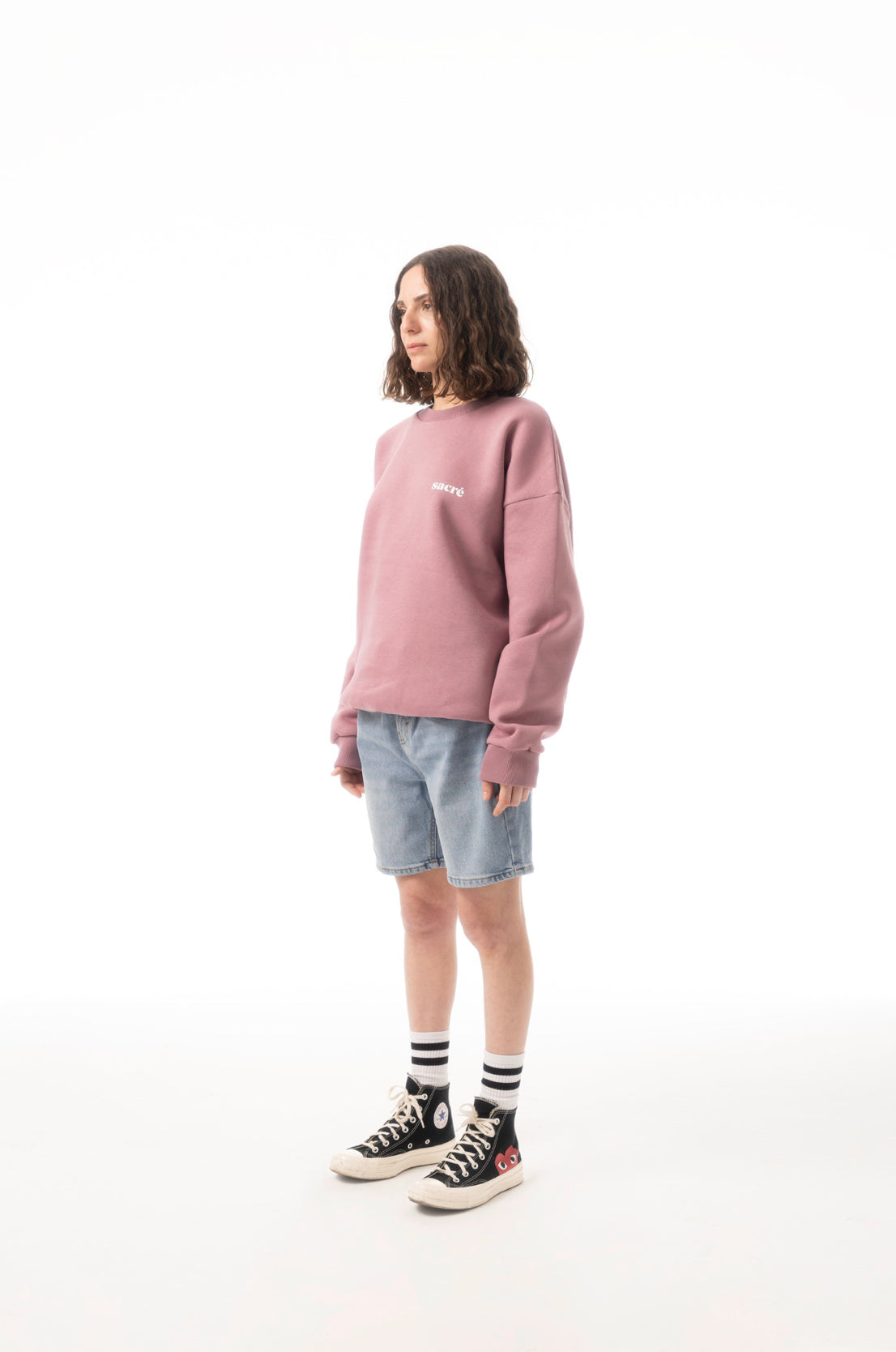 Solid Purple Stone Sweatshirt