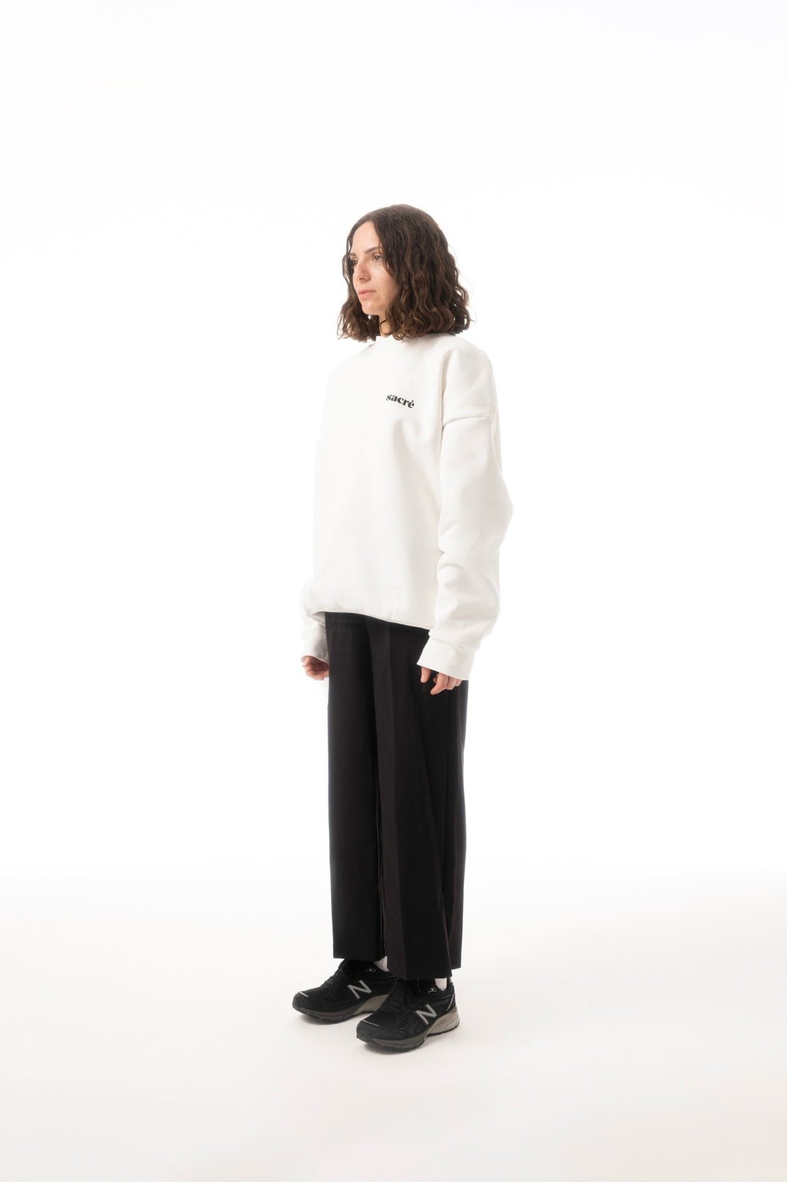 Solid White Sweatshirt